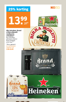 Aanbieding: Heineken, Brand of Birra Moretti