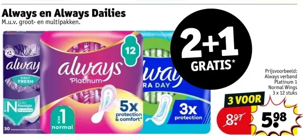 Aanbieding: Always en Always Dailies