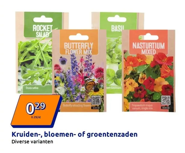 Promotie: Kruiden-, bloemen- of groentenzaden