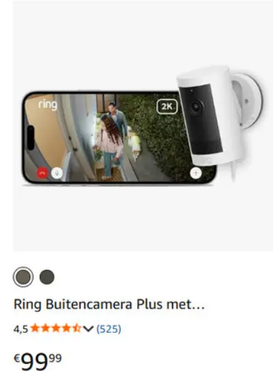 Aanbieding: Buitencamera Plus met batterij