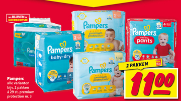 Aanbieding: Pampers alle varianten premium protection nr.