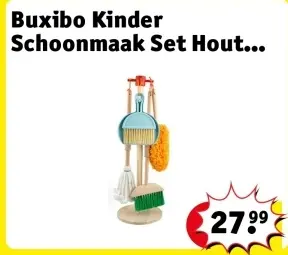 Aanbieding: Kinder Schoonmaak Set Houten Huishoudelijke Gereedschap