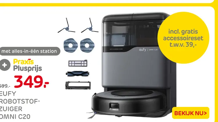 Aanbieding: Eufy robotstofzuiger omni c20
