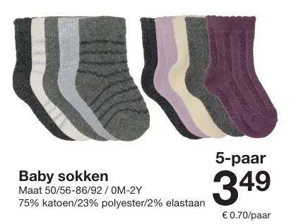 Promotie: Baby sokken