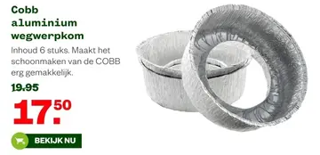 Aanbieding: Cobb aluminium wegwerpkom