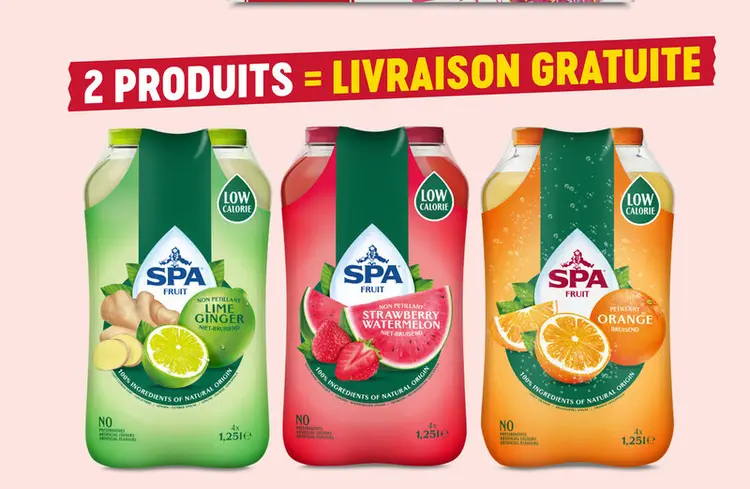 Offre: SPA Fruit Lime Ginger, Strawberry Watermelon,