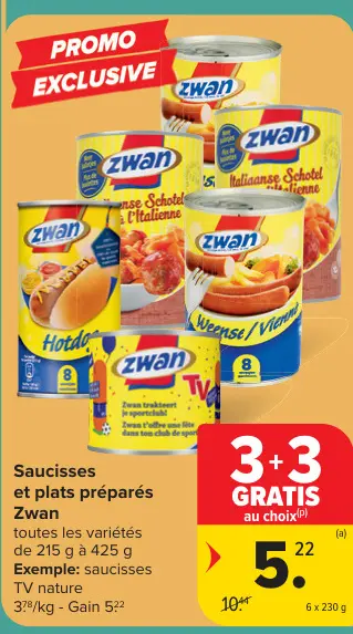 Offre: Saucisses et plats préparés