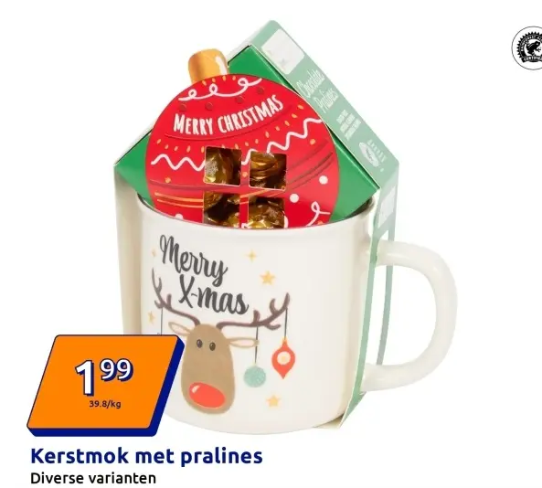 Aanbieding: Kerstmok met pralines