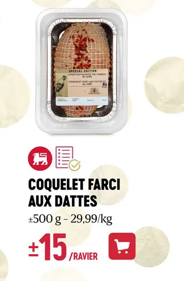 Offre: Coquelet farci aux dattes