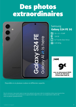 Offre: Samsung Galaxy S24 FE 5G