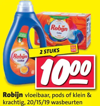 Aanbieding: Robijn vloeibaar, pods of klein & krachtig