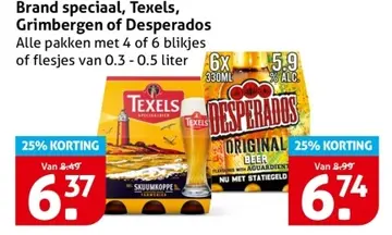 Aanbieding: Texels, Grimbergen of Desperados