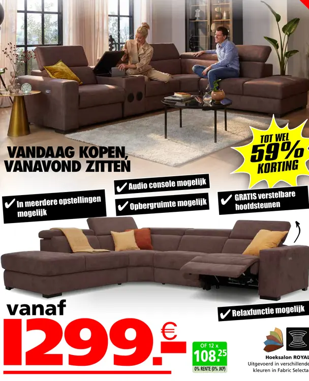 Promotie: Hoeksalon ROYAL
