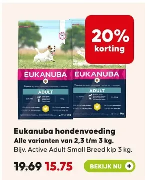 Aanbieding: Eukanuba hondenvoeding