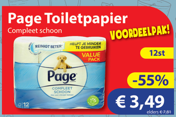 Aanbieding: Page Toiletpapier Compleet schoon