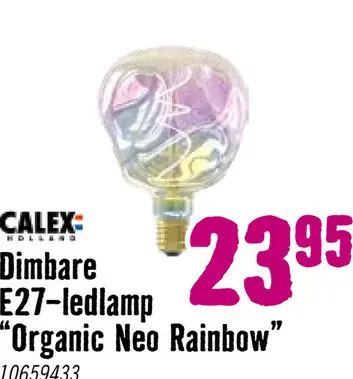Aanbieding: CALEX LED filament lamp XXL Organic Neo E27/4W warmwit rainbow