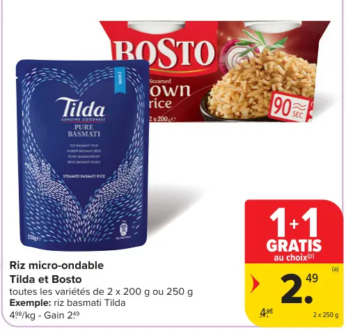 Offre: Riz micro-ondable