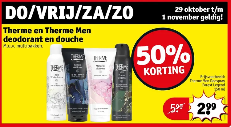 Promotie: Therme en Therme Men deodorant en douche