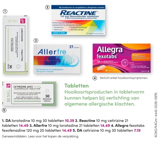 Aanbieding: Hooikortsproducten