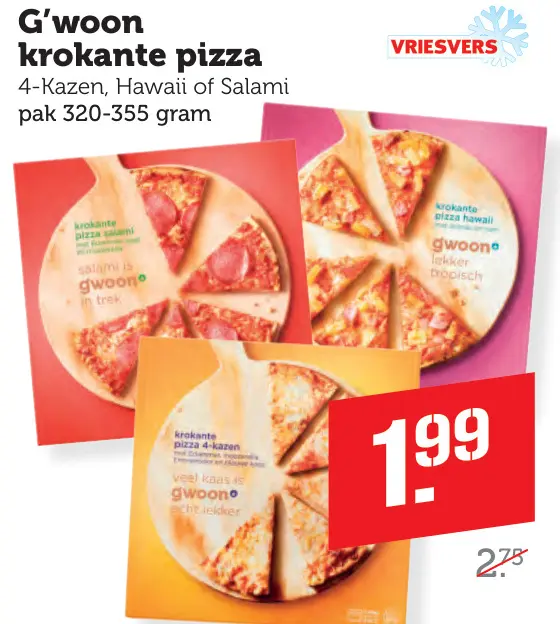 Aanbieding: Krokante pizza