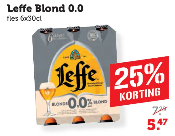 Aanbieding: Leffe Blond 0.0