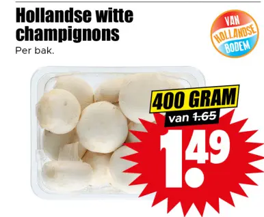 Aanbieding: Hollandse witte champignons