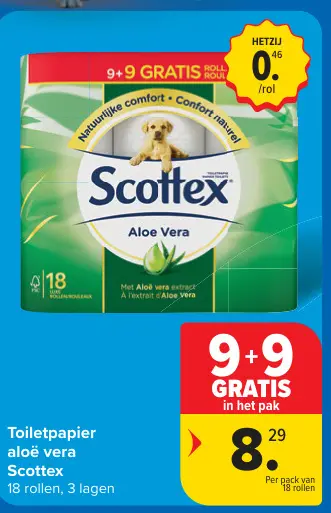 Promotie: Toiletpapier aloë vera