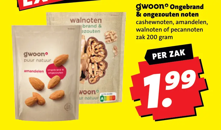 Aanbieding: Ongebrand & ongezouten noten