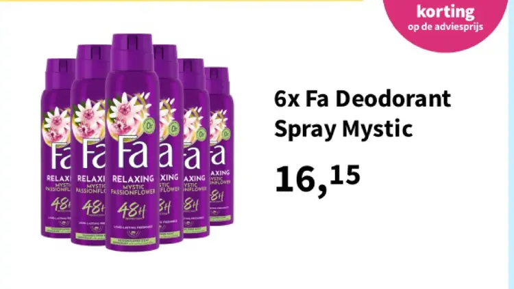 Promotie: Deodorant Spray Mystic