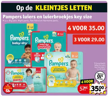 Aanbieding: Luiers en luierbroekjes key size