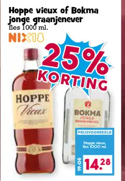 Aanbieding: Hoppe vieux of Bokma jonge graanjenever