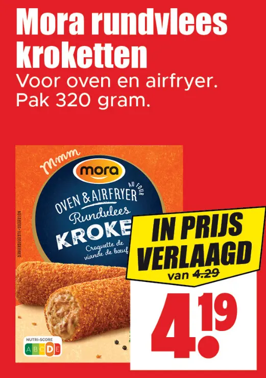 Aanbieding: Mora rundvlees kroketten