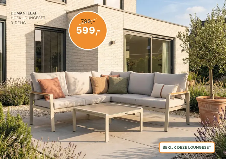Aanbieding: Domani Leaf Hoek Loungeset