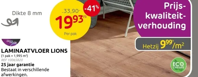 Promotie: Laminaatvloer lions