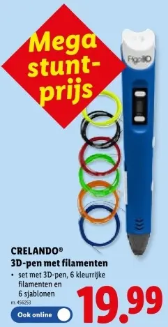 Promotie: 3D-pen met filamenten
