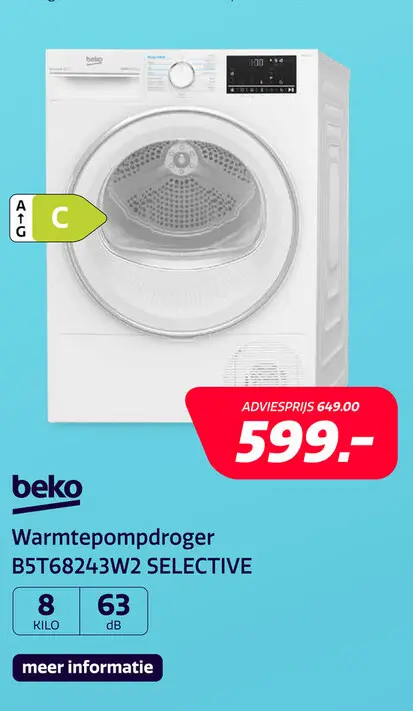 Aanbieding: Beko B5T68243W2 SELECTIVE
