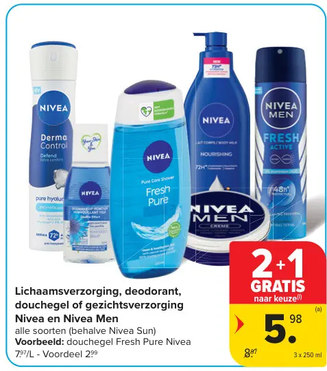 Promotie: Lichaamsverzorging, deodorant, douchegel of gezichtsverzorging