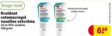 Aanbieding: Kruidvat cetomacrogol vaseline vetcrème