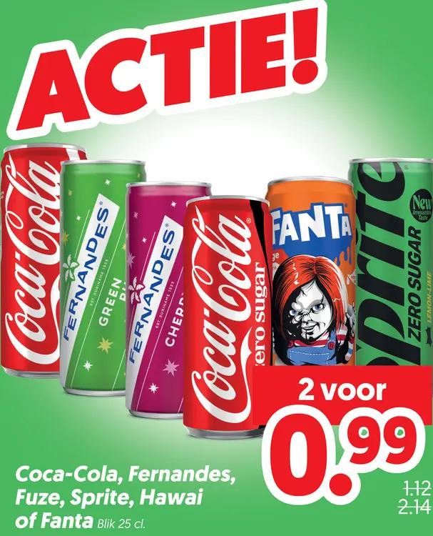 Aanbieding: Blikjes frisdrank