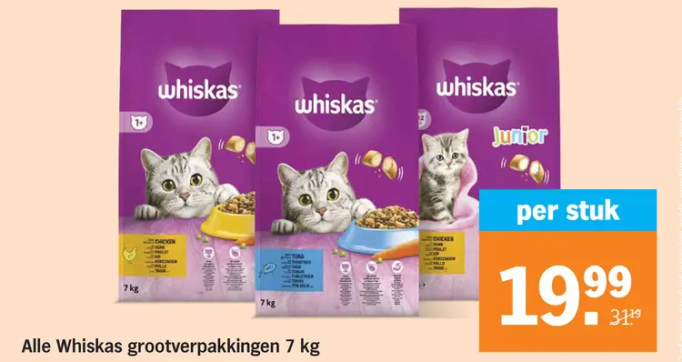 Aanbieding: Whiskas grootverpakkingen
