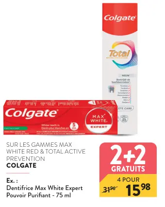Offre: Dentifrice Max White Expert Pouvoir Purifiant