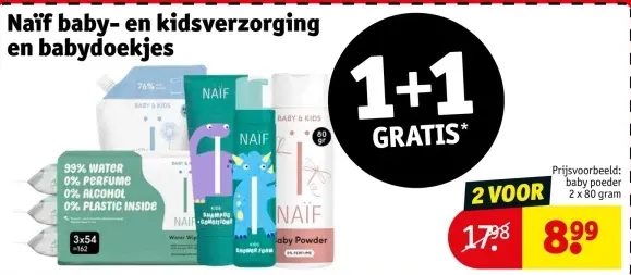 Aanbieding: Naïf baby- en kidsverzorging en babydoekjes
