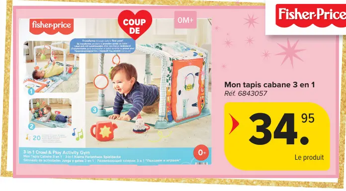 Offre: Mon tapis cabane 3 en 1
