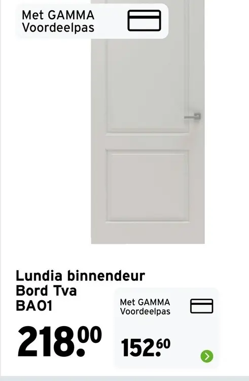 Aanbieding: Lundia binnendeur Bord Tva BA01