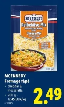 Offre: Fromage râpé