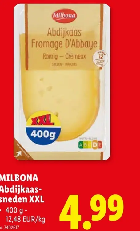 Promotie: MILBONA Abdijkaas-sneden XXL