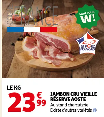 Promotie: Jambon cru vieille réserve Aoste
