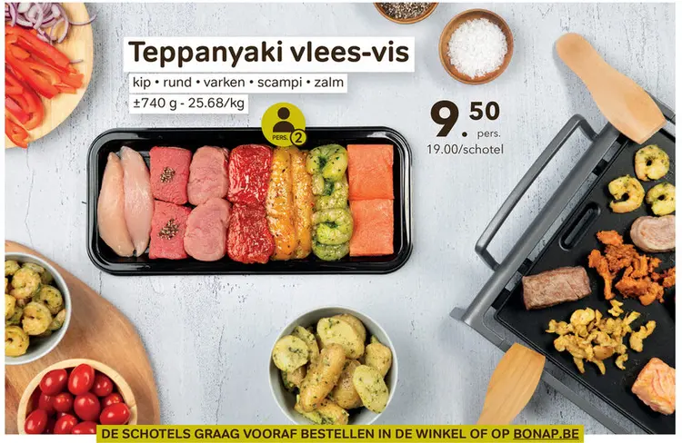 Promotie: Teppanyaki vlees-vis