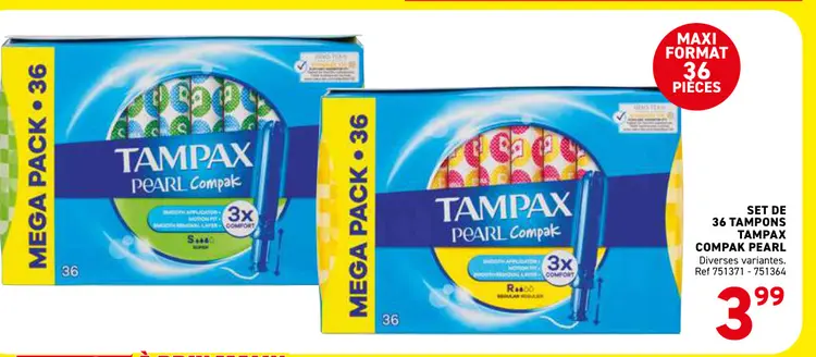 Offre: Tampax Pearl Compak