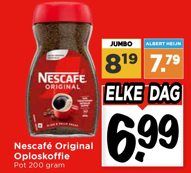 Aanbieding: Nescafé Original Oploskoffie